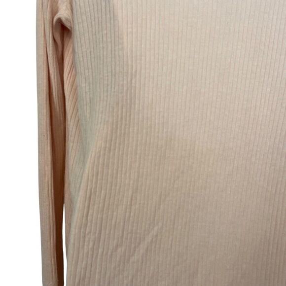 Ann Taylor Loft Open Ribbed Pastel Pink Longline Thin Cardigan Sweater sz L - Picture 12 of 16